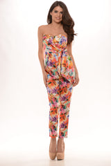 Luaou Floral Strapless Romper - Multi
