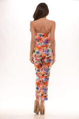 Luaou Floral Strapless Romper - Multi