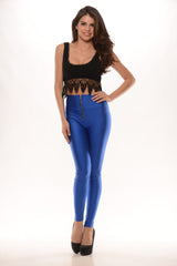 Royal Nylon High Waist Leggings