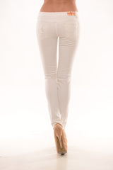 White Destroyed Skinny Jeans - White