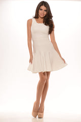 Sweet Waffle Dress - White
