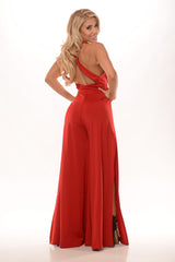 My Ex-Back Jumpsuit - Red