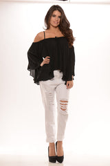 Loose Flowy Top - Black