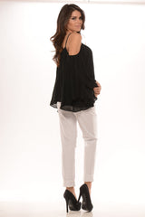 Loose Flowy Top - Black