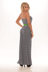 Wide Leg Jumpsuit - Midnight Navy/White