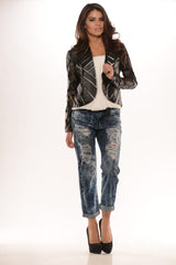 Mesh Leather Jacket
