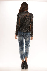 Mesh Leather Jacket