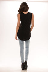 Tee Tank with Pocket - Black