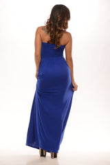 Smocked Tube Maxi Dress - Royal