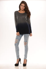 Two-Tone Boyfriend Sweater