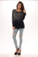 Two-Tone Boyfriend Sweater