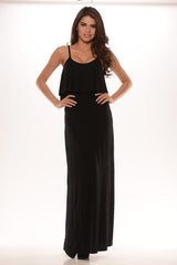 Strapped Maxi Dress - Black