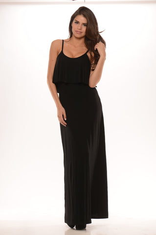 Strapped Maxi Dress - Black