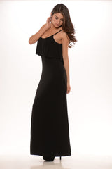 Strapped Maxi Dress - Black