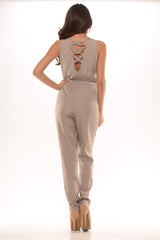 X Rated Jumpsuit - Taupe