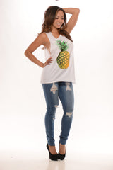 Ripped Medium Stone Wash Denim