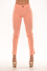 High Waisted Pants - Peach