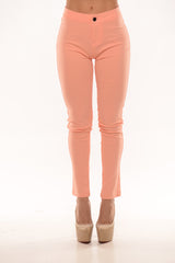 High Waisted Pants - Peach