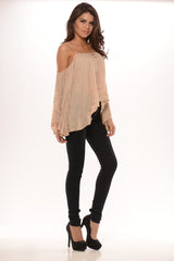 Loose Flowy Top - Beige