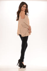 Loose Flowy Top - Beige