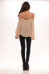 Loose Flowy Top - Beige