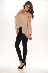 Loose Flowy Top - Beige