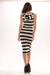 Striped Chill Time Dress - Black/White