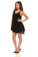 Lace My Tank Dress - Black