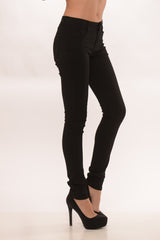 Khaki Skinny Uniform Pants - Black
