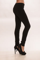 Khaki Skinny Uniform Pants - Black