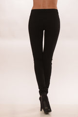 Khaki Skinny Uniform Pants - Black