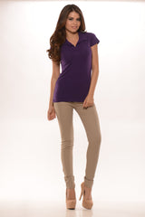 School Girl Polo-Purple (Also Available in Plus Size)