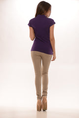 School Girl Polo-Purple (Also Available in Plus Size)