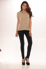 School Girl Polo- Khaki