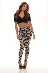 Short Sleeve Crossover Top - Black