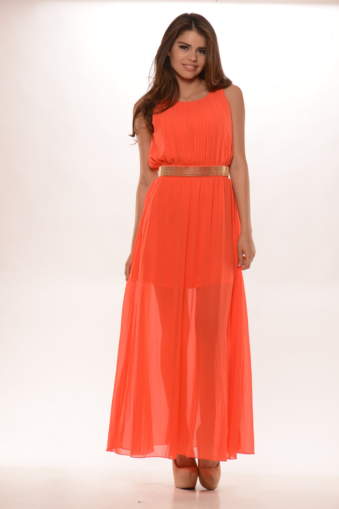 Greek Goddess Dress- Orange – fashionnovatest1