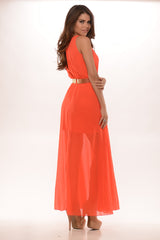 Greek Goddess Dress- Orange