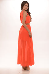 Greek Goddess Dress- Orange