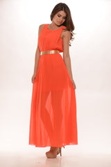 Greek Goddess Dress- Orange