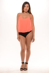 Body Suit - Neon Coral