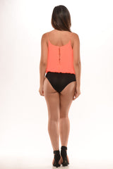 Body Suit - Neon Coral