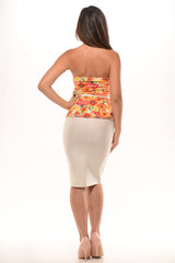 Floral Print Peplum Top