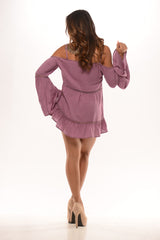 Vintage Off Shoulder Top - Plum