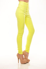 High Rise Skinny Pant - Yellow