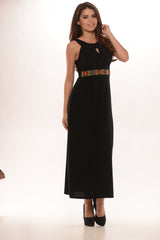 Black Diamonds Maxi Dress- Black