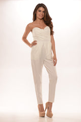 SweetHeart Jumpsuit- Ivory