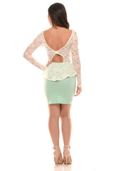 Delicious Mint Peplum Dress