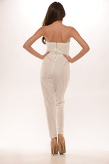 SweetHeart Jumpsuit- Ivory