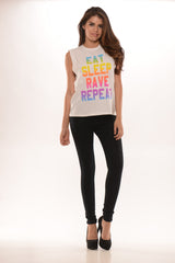 Eat, Sleep, Rave, Repeat - White