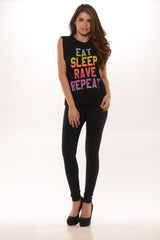 Eat, Sleep, Rave, Repeat - Black